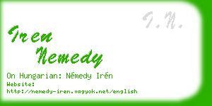 iren nemedy business card